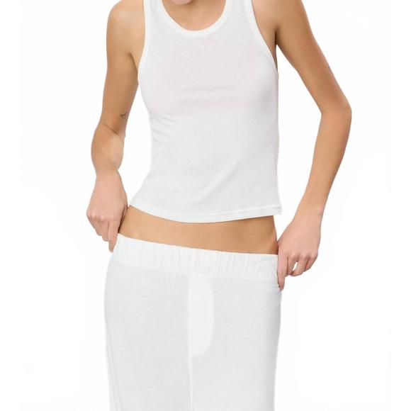 NEW ETERNE fitted tank top in white - Picture 1 of 4